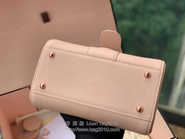 DELVAUX女包 春夏新款 Brillant系列手袋 進口牛皮 德爾沃女手提包 Dv0020 裸粉玫瑰金 Delvaux單肩斜挎包  fcs1351